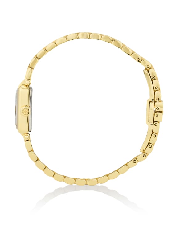 Adela Gold Tone Stainless Steel Watch in Ivory Mother-of-Pearl