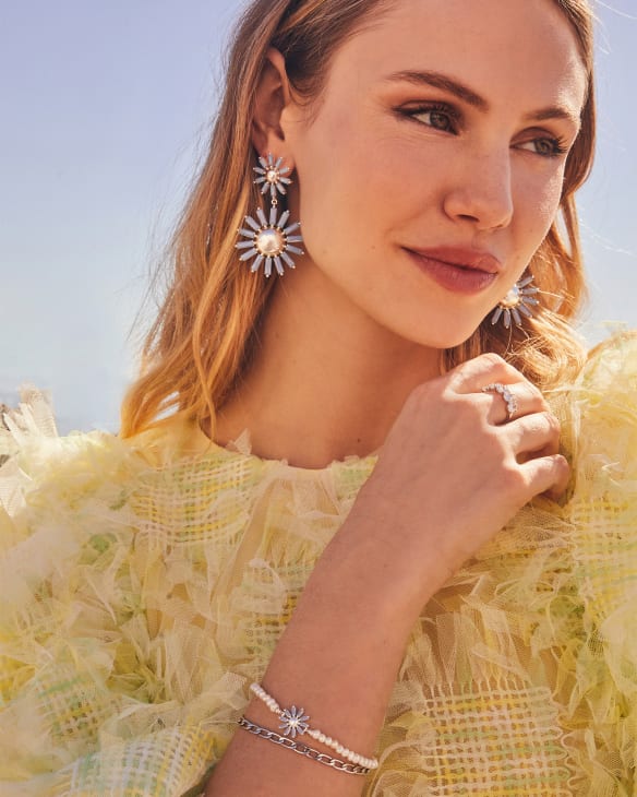 Cailin Silver Crystal Band Ring in White CZ