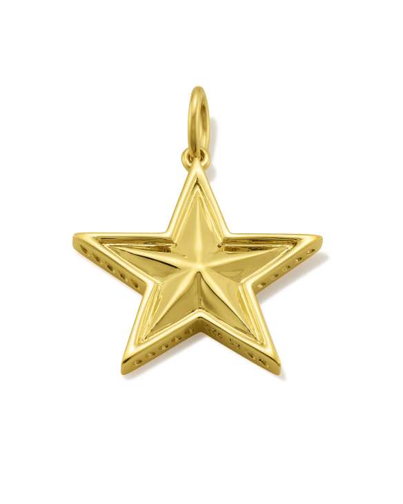 Large Star Charm in 18k Gold Vermeil