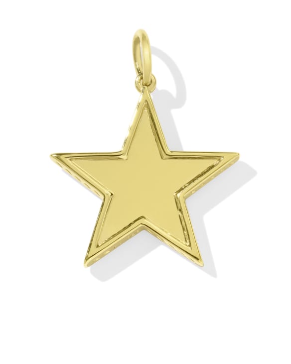 Large Star Charm in 18k Gold Vermeil