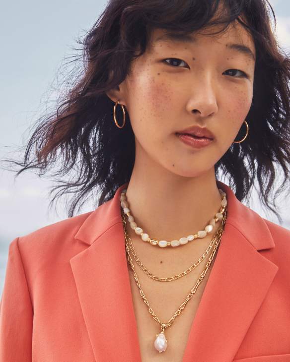 Melody Gold Beaded Strand Necklace