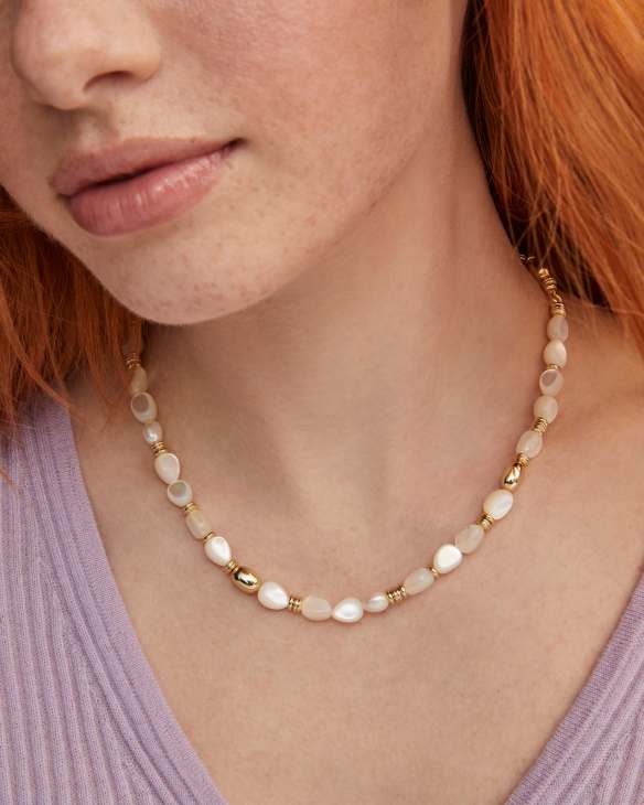 Melody Gold Beaded Strand Necklace