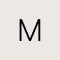 Diamond Accent Letter M 14k Yellow Gold Pendant Necklace in White Diamond