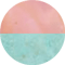 Flynn Vintage Gold Stud Earrings in Teal Pink Mix