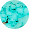 Elle Vintage Gold Etch Frame Drop Earrings in Variegated Turquoise Magnesite